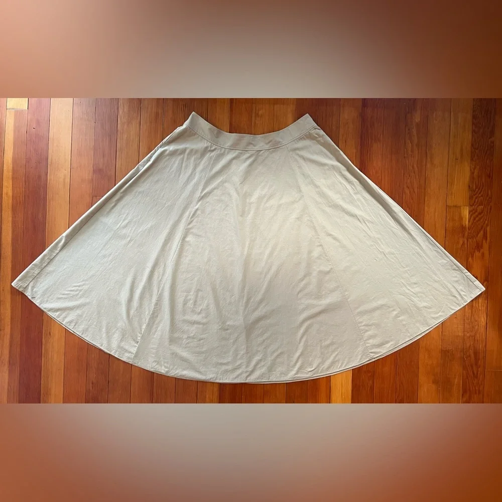 NWOT Madewell Gorgeous Full A-Line 100% Cotton Maxi Skirt in Tan Plus 18W